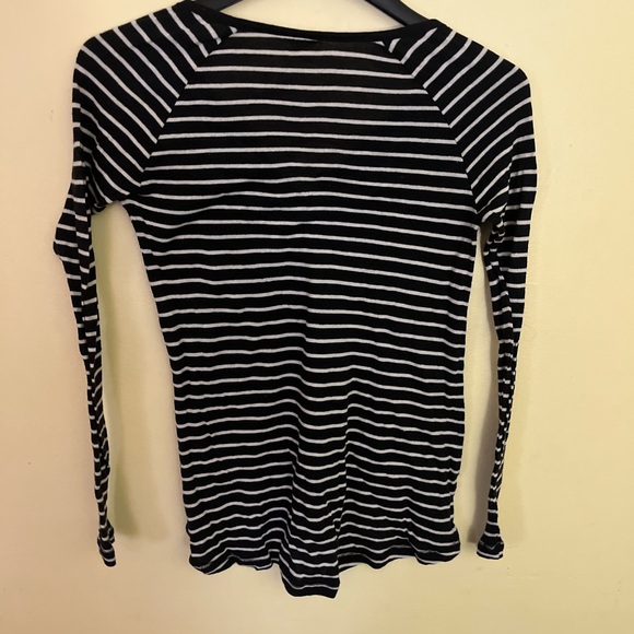 Roxy Black and White Striped Long Sleeve Top - Picture 2 of 6